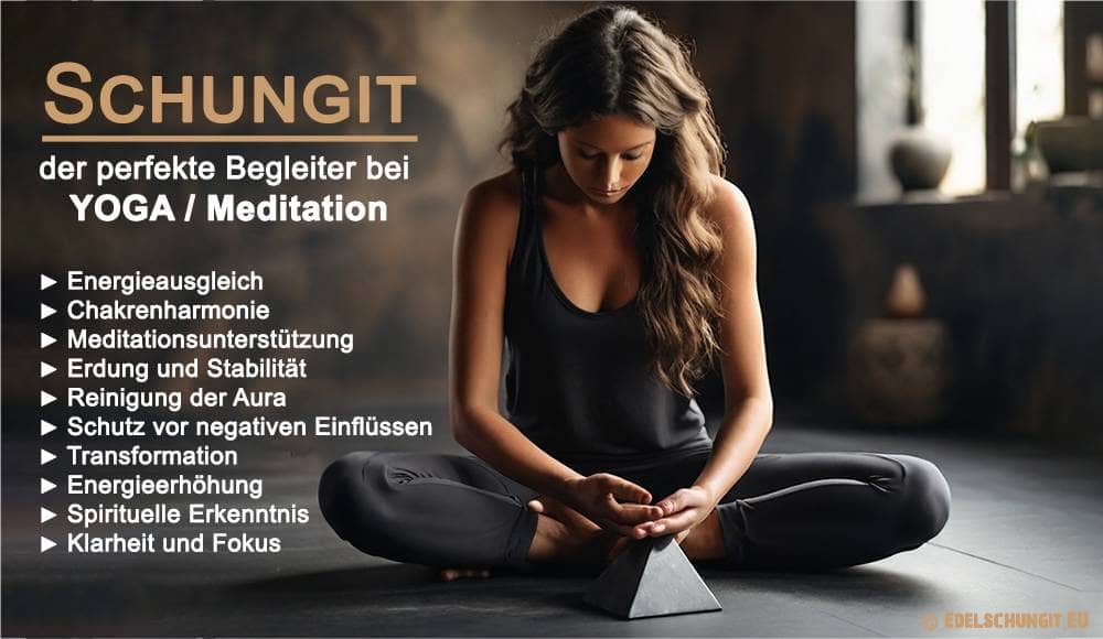 Schungit hilft bei Yoga und Meditation