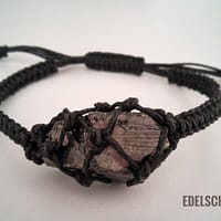 Edelschungit Armband – handgeknüpft