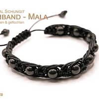 Schungit Armband Mala (6mm Perlen – handgeknüpft)