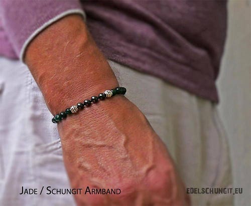 Jade Armband mit Schungit - Gesundheitsarmband